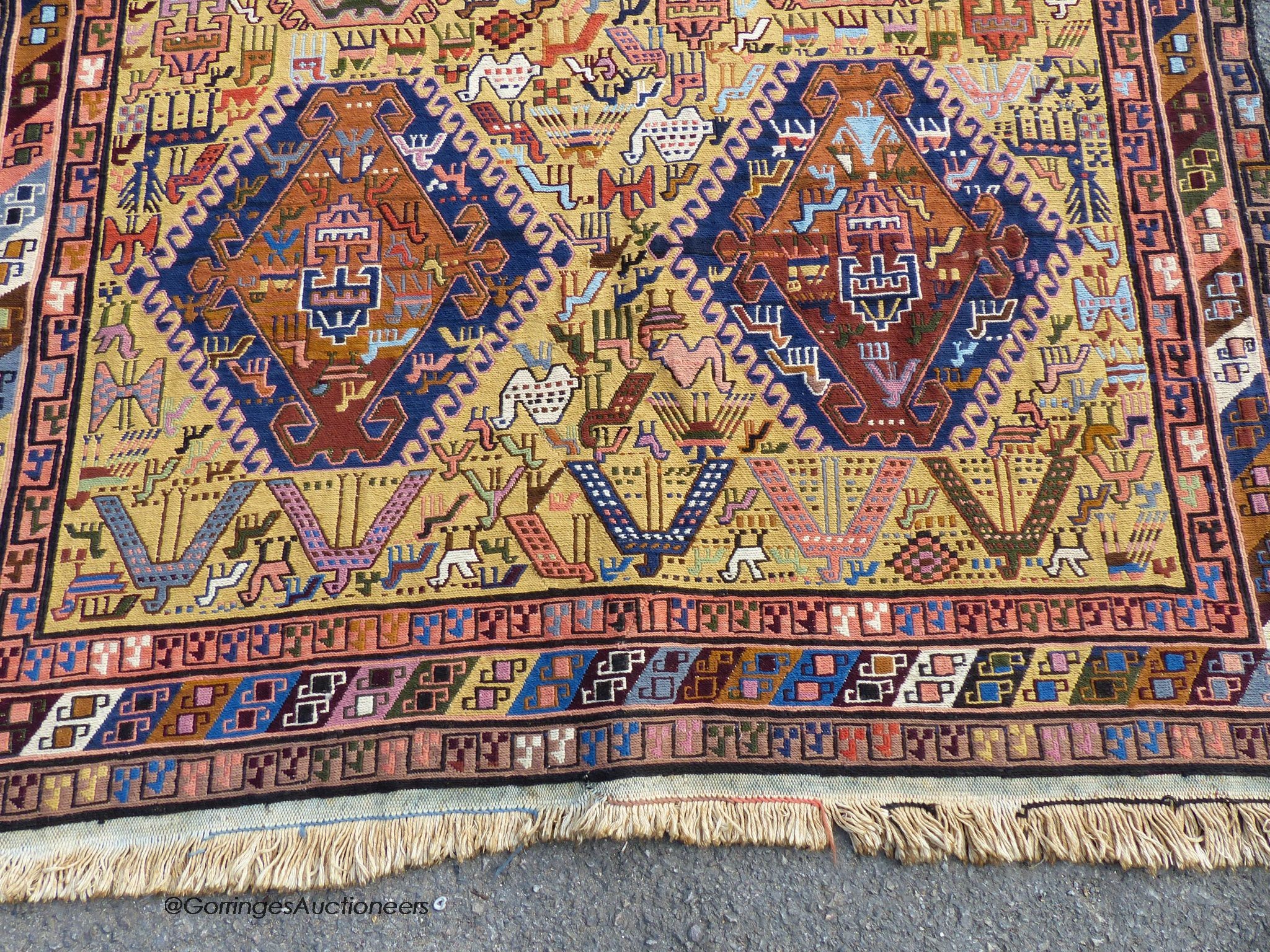 A Turkish Kelim flatweave rug, 200 x 150cm